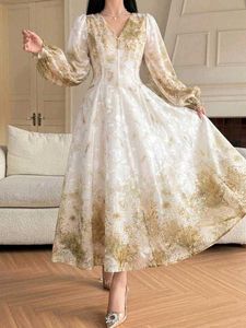 brand new(savana)vintage gold Floral Print Maxi
