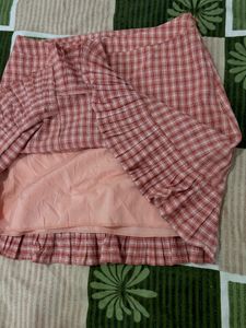 Cute Plaid Ruffled Skirt