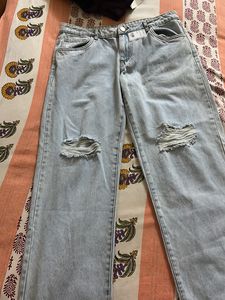 Brand New Wide Leg Distressed Jeans
