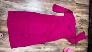 Vibrant Pink Embroidered Kurti