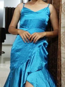 Blue Satin Dress!