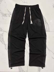 Men's Black Track Pants with side fade pattern