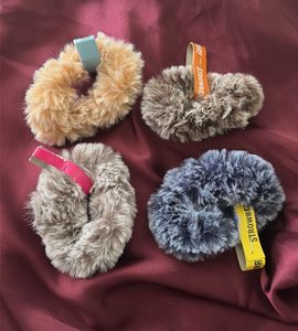 Fuzzy Scrunchie Set - 4 Colors