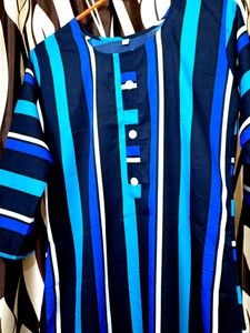 Blue Striped Kurti