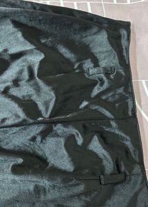 capri Satin Black Trousers
