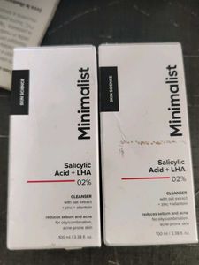 set of 2 Minimalist Salicylic Acid + LHA Cleanser