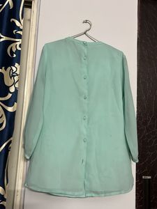 Mint Green Ruffle top