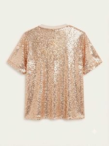 Sparkly Rose Gold Sequin T-Shirt