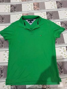 Men's Green Tommy Hilfiger Polo Shirt