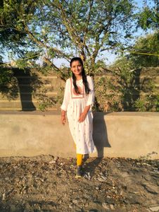 Elegant Off White Kurta With Work