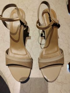 Elegant Beige Strappy Heels