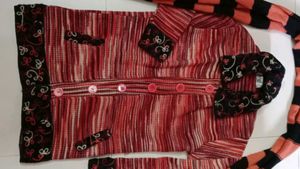 Unique Striped Knit Cardigan
