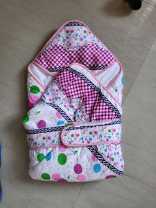 Adorable Cherry Print Baby Swaddle Blanket