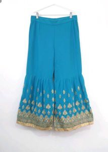 Elegant Navy  and sky blue gharara set