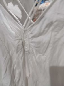Women's White Criss-Cross Tank Top