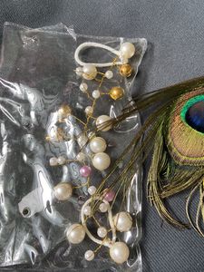 BrandNew Set Of Earrings N Pearled Hair Deco