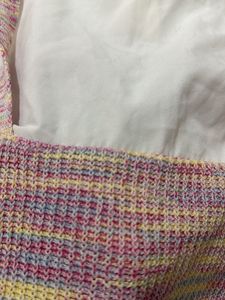 Chic Knit Crop Top with White Shirt