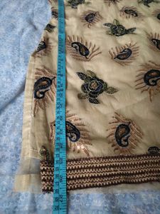 Embroidered Beige Ethnic Blouse