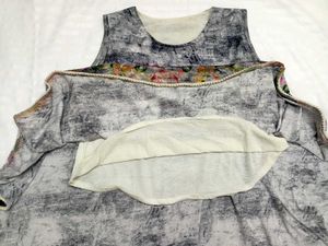 Unique Floral Print Sleeveless UP &amp; DOWN Top