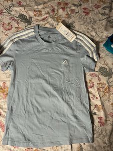 Adidas Blue Striped Tee - New