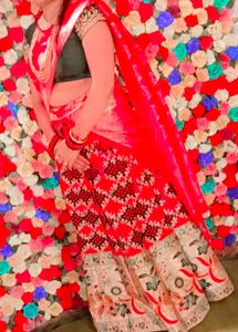 Red &amp; Gold Patterned lehnga