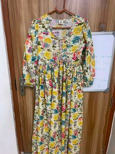 Women's Floral Print Gown Dress