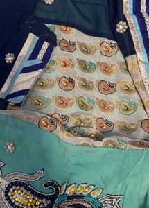 Designer Silk Saree with Embellishments