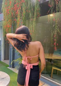 Chic Ruched Halter Top