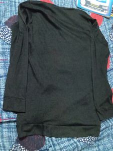 Black Tie-Front Cardigan