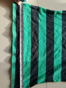 Green &amp; Black Striped Polo Top