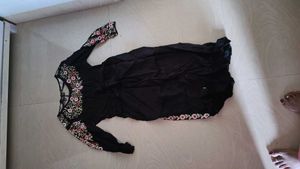 Embroidered Black Kurta