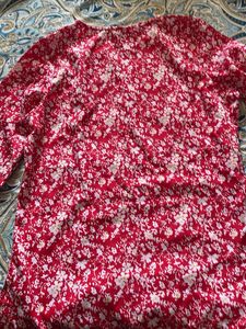 Red Floral Print Dress