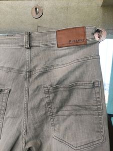 Blue Saint Highly Distressed Jeans In Grey