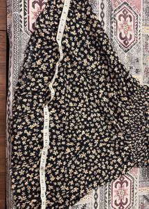 Chic Floral Print Puff Sleeve Dress
