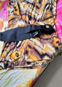 CATO Professional TIGER Print Short Sleeve Dress