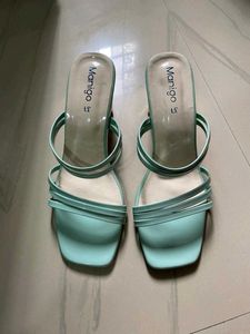 Stylish Mint Green Heeled Sandals