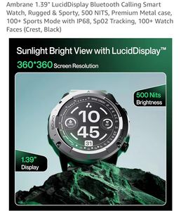 Smartwatch Ambrane Crest 1.39