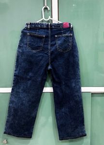 Stylish Acid Wash Cargo Jeans