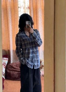Classic Blue Plaid Button-Up Shirt