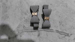 Cute Striped Bow Hair Clips