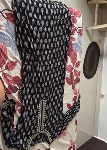 Stylish Black Printed Kurta