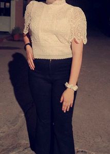 White lace top