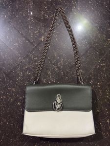Allensolly Chic Two-Tone Chain Sling Bag
