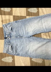 H&amp;M Wide Leg Light Wash Jeans