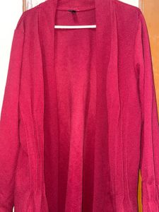 Maroon Long Cardigan