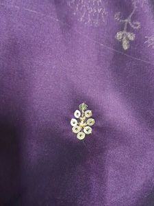 Elegant Purple Saree with Embroidery