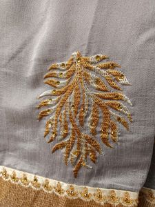 New Beautiful Saree With Stone Work 🤍🤍