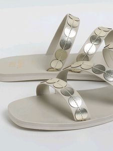 LUNA BLU Ivory Slides For Womens