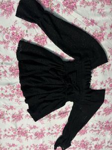 Chic Black Lace Off-Shoulder Top