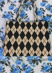 Latest women's big jute totebag handbag for women